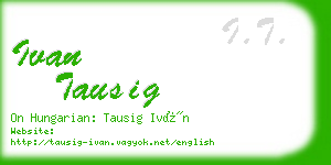 ivan tausig business card